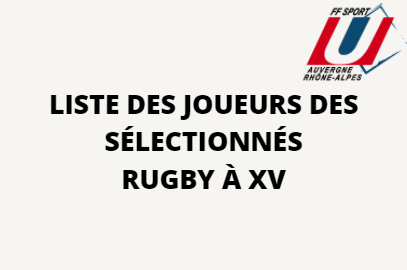 Liste des sélectionnés France U Rugby